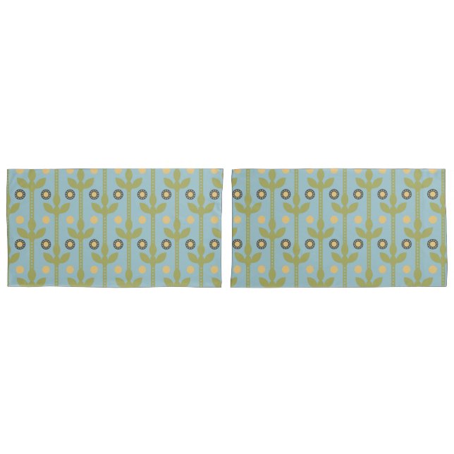 Housse D'oreillers Patters de Floral (devant-Set)