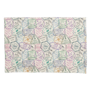 Housse D'oreillers Patterson de Travel Stamp