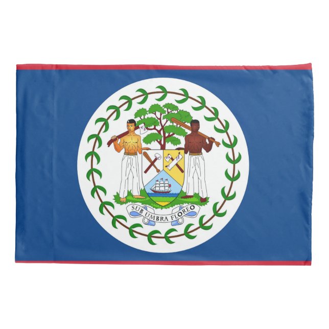 Housse D'oreillers Pavillon Patriotique Simple Pillowcase Bélize (Dos)