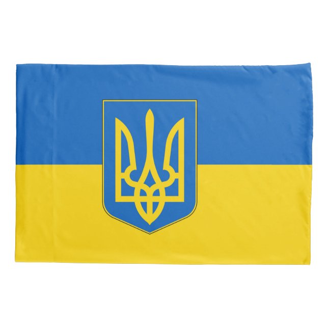 Housse D'oreillers Pavillon Patriotique Simple Pillowcase de l'Ukrain (Dos)