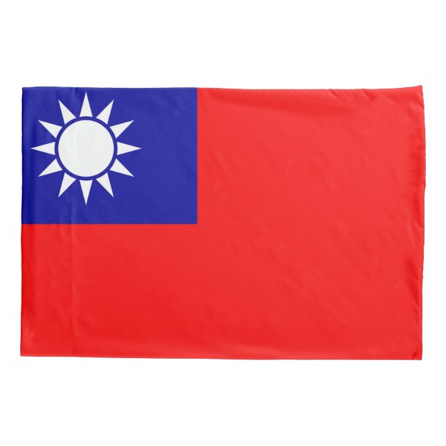 Housse D'oreillers Pavillon Patriotique Simple Pillowcase de Taïwan (Dos)