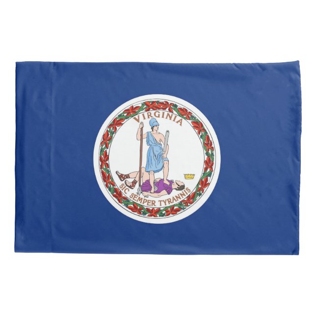 Housse D'oreillers Pavillon Patriotique Simple Pillowcase de Virginie (Dos)