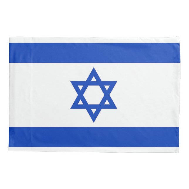 Housse D'oreillers Pavillon Patriotique Simple Pillowcase d'Israël (Dos)