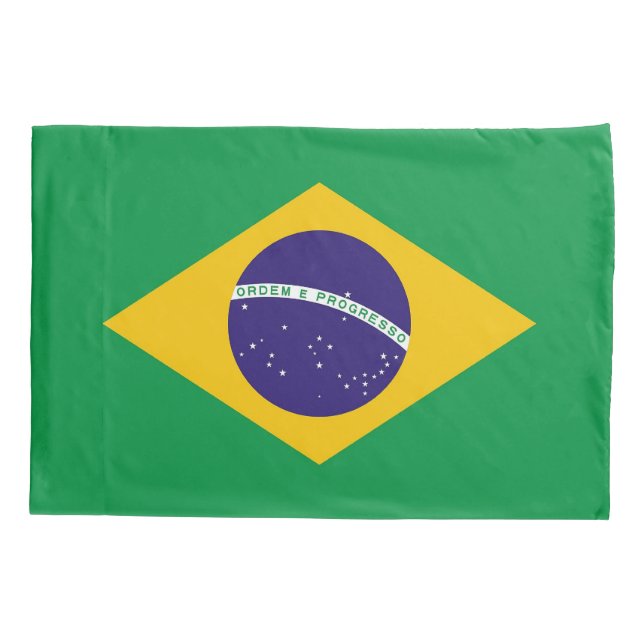 Housse D'oreillers Pavillon Patriotique Simple Pillowcase du Brésil (Dos)