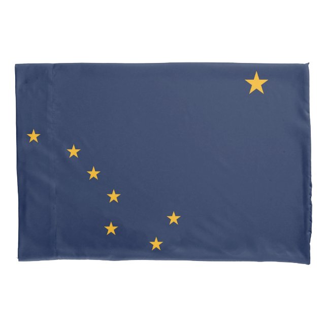 Housse D'oreillers Pavillon Patriotique Single Pillowcase de l'Alaska (devant)