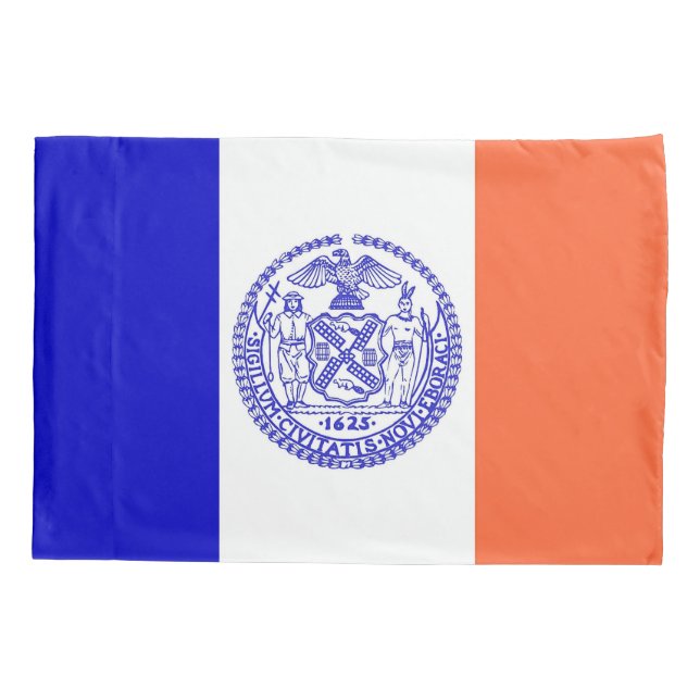 Housse D'oreillers Pavillon Patriotique Single Pillowcase de New York (Dos)