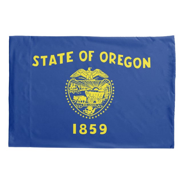 Housse D'oreillers Pavillon Patriotique Single Pillowcase Oregon, Éta (Dos)