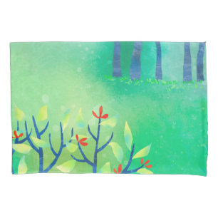 Housse D'oreillers Paysage Abstrait vert