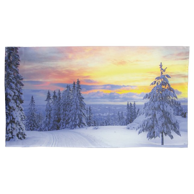 Housse D'oreillers Paysage hivernal (devant-gauche)