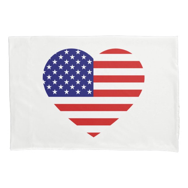 Housse D'oreillers Pccnt Heartflag aux États-Unis (devant)