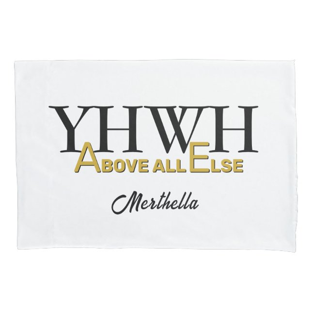 Housse D'oreillers Personalized YHWH YAHWEH Above All Else Christian (devant)