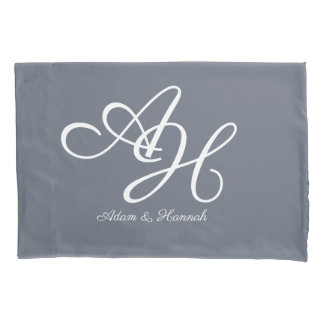 Housse D'oreillers Personnalisé Monogramme deux noms