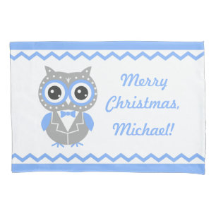Housse D'oreillers Personnalisé Nom Noël Garçon Pillowcase, Inversé