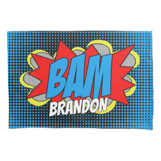 Housse D'oreillers Personnalisé Vintage Comic Book Pop Art Style BAM!