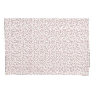 Housse D'oreillers Petit bloc d'impression floral - rose