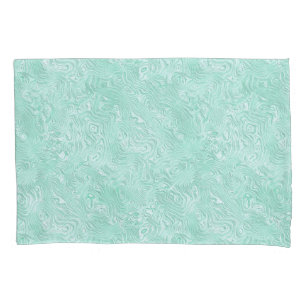 Housse D'oreillers Petit motif en soie moirée vert menthe