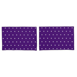 Housse D'oreillers Petit Pois blanc violet clair
