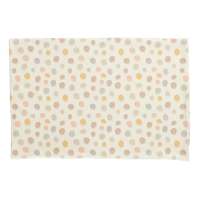 Housse D'oreillers Petits galets de Pâques sur crème - motif. (devant)