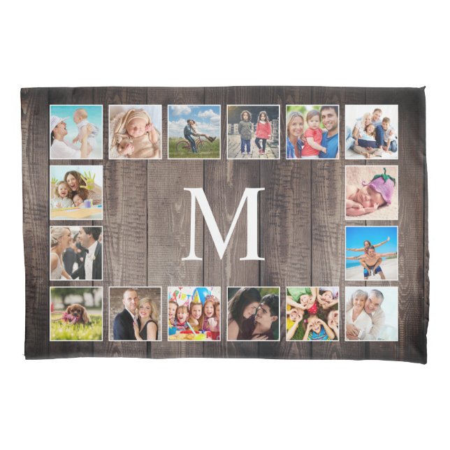 Housse D'oreillers Photo de Custom Collage Rustic Farmhouse Family (devant)