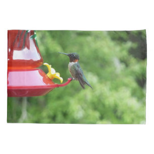 Housse D'oreillers Photographie d'oiseau Colibri à gorge rubis