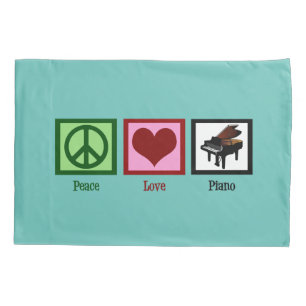 Housse D'oreillers Piano d'amour de paix