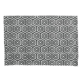 Housse D'oreillers Pillowcase Black White Hexagon Geometric Pattern
