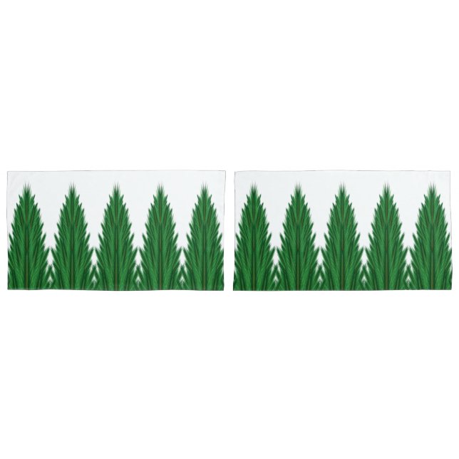 Housse D'oreillers Pillowcase King Pines en miroir (devant-Set)