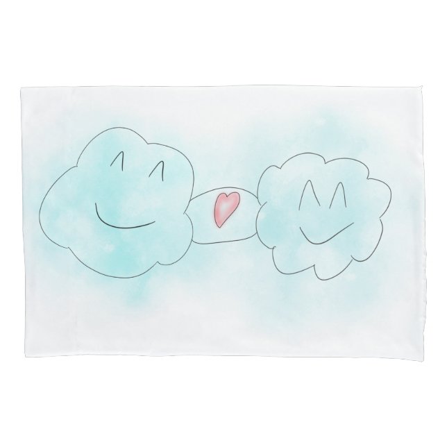 HOUSSE D'OREILLERS PILLOWCASE - L'AMOUR NUAGE (devant)