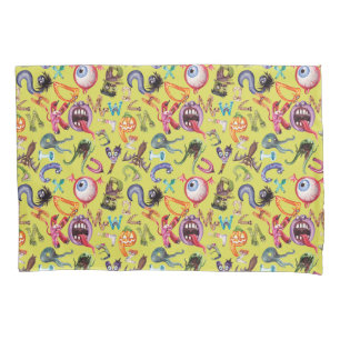 Housse D'oreillers Pillowcase motif de l'alphabet monstre enfant