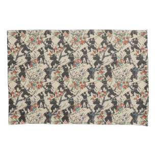 Housse D'oreillers Pillowcase Motif japonais Chiyogami Ninja
