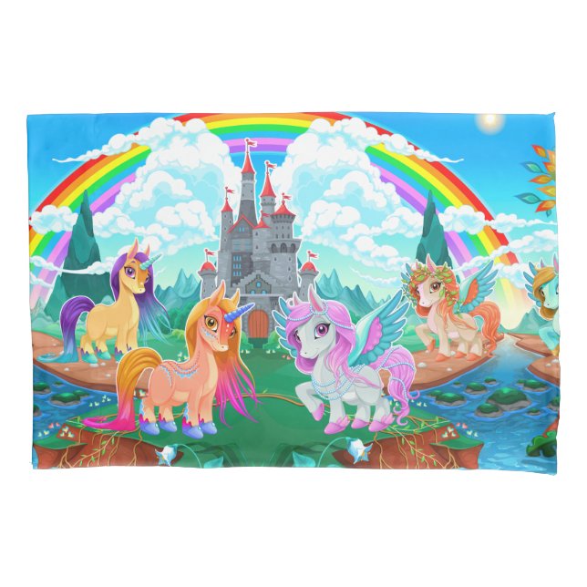 Housse D'oreillers Pillowcase pour enfants Unicorn (devant)