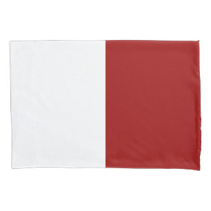 Housse D'oreillers Pillowcase Rectangles rouges et blanches