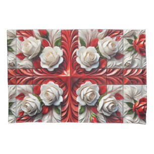 Housse D'oreillers Pillowcase simple avec Rose anglais