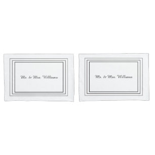 Housse D'oreillers Pillowcases monogrammes