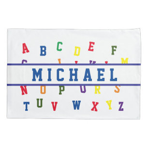 Housse D'oreillers Pilote Alphabet Personnalisé