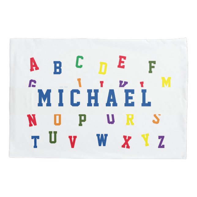 Housse D'oreillers Pilote Alphabet Personnalisé (Dos)