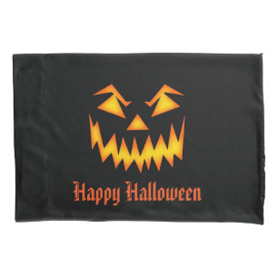 Housse D'oreillers Pilote Halloween Citrouille Face