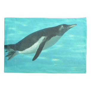 Housse D'oreillers Pingouin nageant sous l'eau