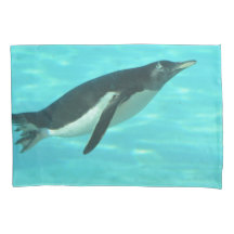 Pingouin nageant sous l'eau