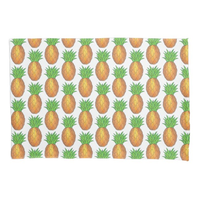 Housse D'oreillers Plage d'ananas tropicale Hawaiian Island Imprimer (devant)