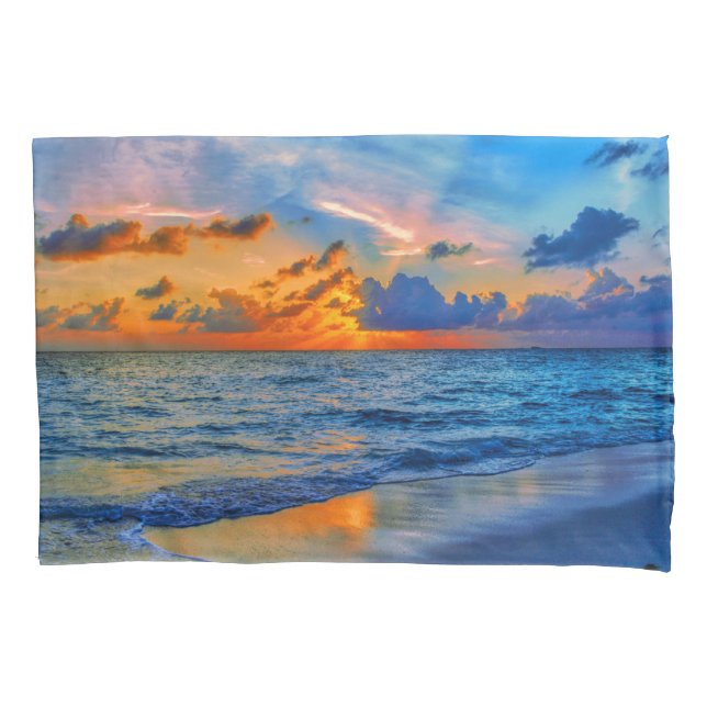 Housse D'oreillers Plage de Sunset Exotique (devant)
