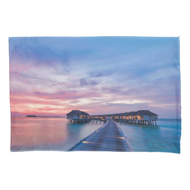Housse D'oreillers Plages tropicales | Bungalows Maldives (devant)