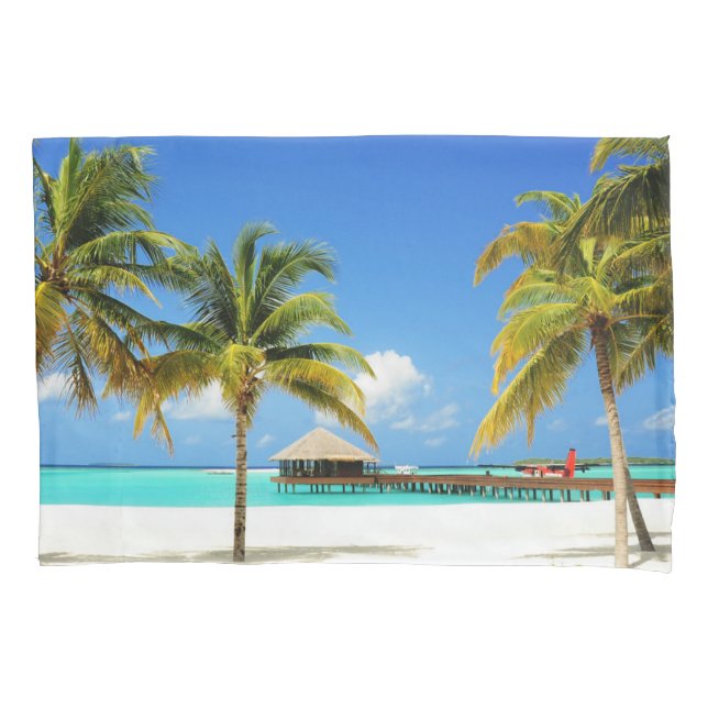 Housse D'oreillers Plages tropicales | Île et lagon, Maldives (devant)