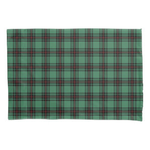 Housse D'oreillers Plaid de vert de tartan de secteur de l'Ecosse de