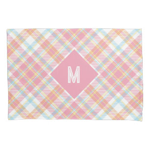 Housse D'oreillers Plaid Monogramme personnalisé / Motif Tartan