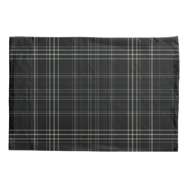 Housse D'oreillers Plaid noir (Dos)