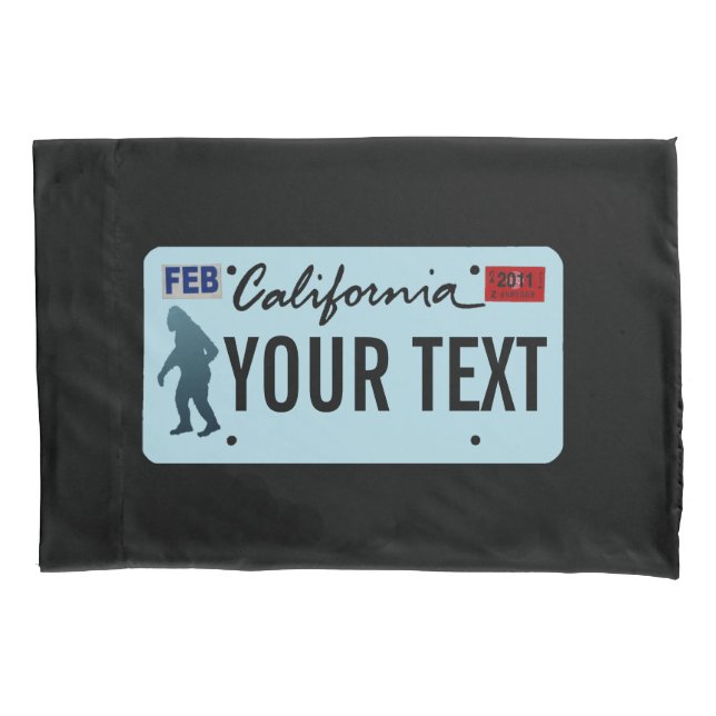 Housse D'oreillers Plaque de licence California Sasquatch (devant)