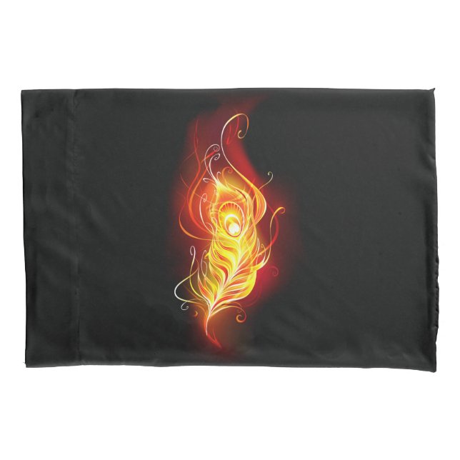 Housse D'oreillers Plumes de paquetage de feu (devant)