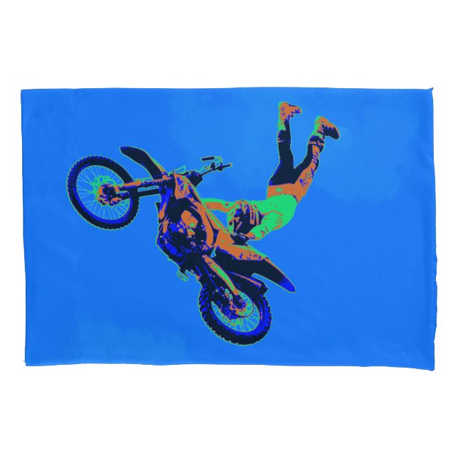 Housse D'oreillers Poignée volant - Motocross Stunt Freestyle (devant)
