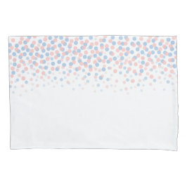 Housse D'oreillers Points brisés sérénité bleu et rose rose coussins